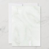 Eukalyptus Green Foliage White Floral Wedding Einladung (Rückseite)