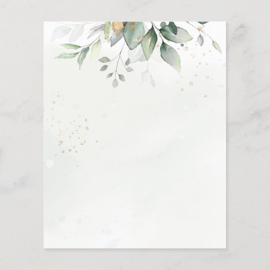 Eukalyptus Green Folies Save the Date (Rückseite)