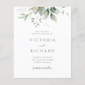 Eukalyptus Green Folies Save the Date (Vorderseite)