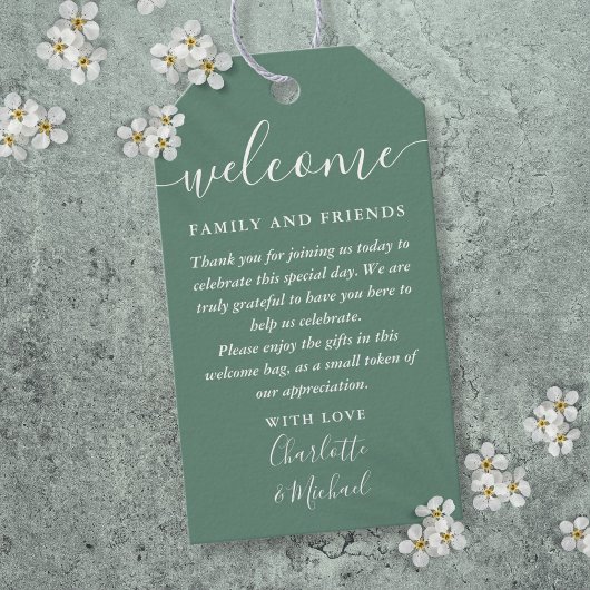 Eukalyptus Green Gastgeschenk Hochzeit Begrüßungsk Geschenkanhänger