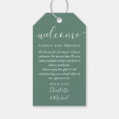 Eukalyptus Green Gastgeschenk Hochzeit Begrüßungsk Geschenkanhänger (Rückseite)