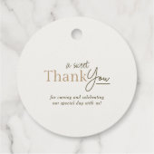 Eukalyptus Green Gold Hochzeit Vielen Dank Geschenkanhänger (Rückseite)