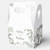 Eukalyptus green & gold Wassercolor Hochzeit Geschenkschachtel (Geöffnet)