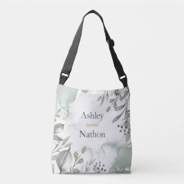 Eukalyptus green & gold Wassercolor Hochzeit Tragetaschen Mit Langen Trägern