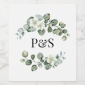 Eukalyptus Green Leaf Arch Wedding oder Verlobung Weinetikett (Einzelnes Label)