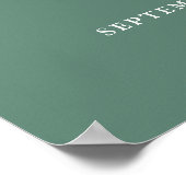 Eukalyptus Green Modern Wedding Welcome Sign Poster (Ecke)