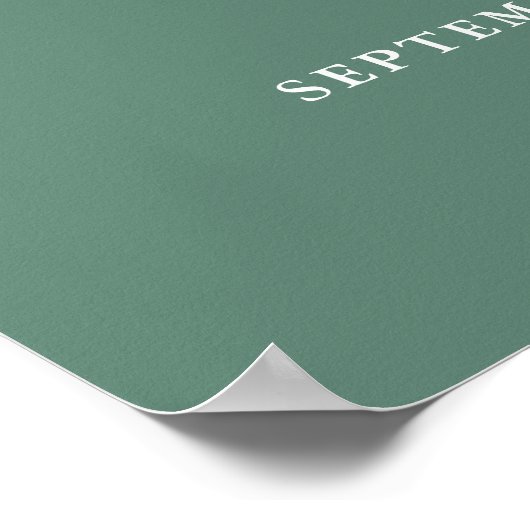 Eukalyptus Green Modern Wedding Welcome Sign Poster (Ecke)