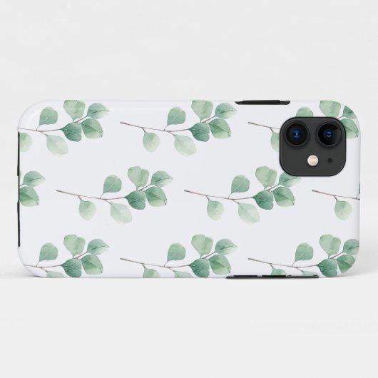 Eukalyptus Green Pattern Case-Mate iPhone Hülle (Rückseite (Horizontal))