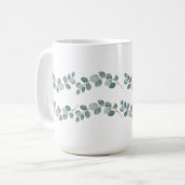 Eukalyptus Green Pattern Kaffeetasse (Vorderseite Links)