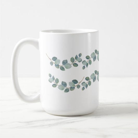 Eukalyptus Green Pattern Kaffeetasse (Links)