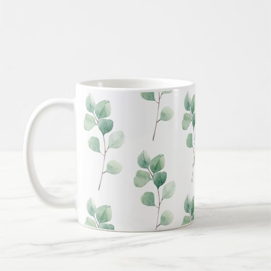 Eukalyptus Green Pattern Kaffeetasse (Links)