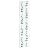 Eukalyptus Green Pattern Kurzer Tischläufer (Vorderseite)