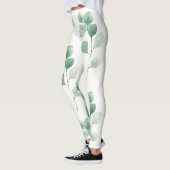 Eukalyptus Green Pattern Leggings (Links)