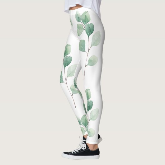 Eukalyptus Green Pattern Leggings (Links)