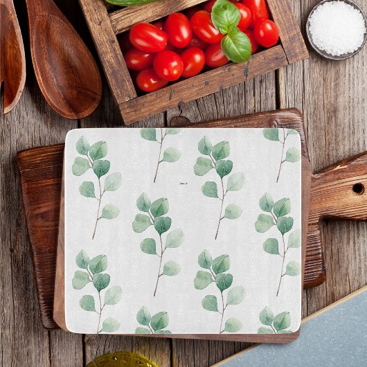 Eukalyptus Green Pattern Schneidebrett