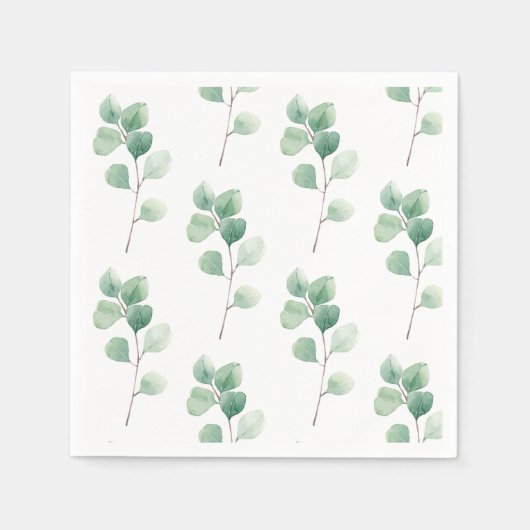 Eukalyptus Green Pattern Serviette (Vorderseite)