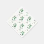 Eukalyptus Green Pattern Serviette (Ecke)