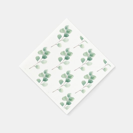 Eukalyptus Green Pattern Serviette (Ecke)
