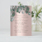 Eukalyptus Green Silver First Heilige Kommune Einladung (Stehend Vorderseite)