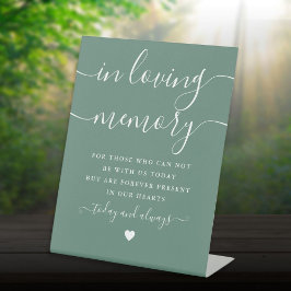 Eukalyptus Green Wedding in Love Memory Memorial Sockelschild