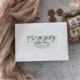 Eukalyptus Green Wedding RSVP-Adresse Adressaufkleber