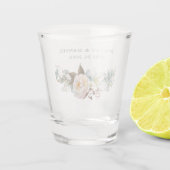 Eukalyptus Green Wedding Schnapsglas (Rückseite)