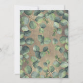 Eukalyptus Greenera Garland Rustikale Geburtstag Einladung (Rückseite)