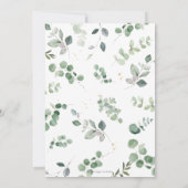 Eukalyptus Greenera Highlights Tea Party Brautpart Einladung (Rückseite)