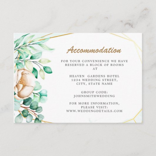 Eukalyptus Greenerage Foliage Begleitkarte (Vorderseite)