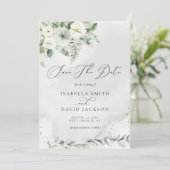 Eukalyptus Greenerage Foliage Botanisch Save The Date (Stehend Vorderseite)