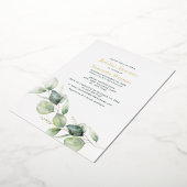 Eukalyptus Greenerage Foliage Brautparty Gold Folieneinladung (Gedreht)