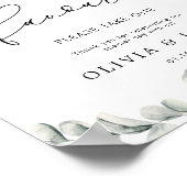 Eukalyptus Greenerage Foliage Gastgeschenke Hochze Poster (Ecke)