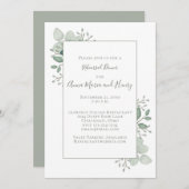 Eukalyptus Greenerage Foliage Probe Dinner Einladung (Vorne/Hinten)