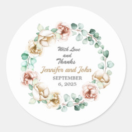 Eukalyptus Greenerage Foliage Runder Aufkleber