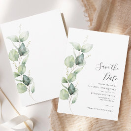 Eukalyptus Greenerage Foliage Script Wedding Save The Date
