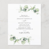 Eukalyptus Greenerage Foliage Wedding Einladung (Vorderseite)