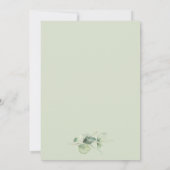 Eukalyptus Greenerage Foliage Wedding Einladung (Rückseite)