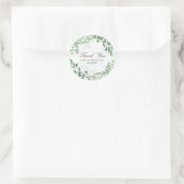Eukalyptus Greenerage Foliage Wedding Round Sticke Runder Aufkleber (Tasche)