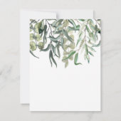 Eukalyptus Greeneral Minimal Wedding RSVP Einladung (Rückseite)