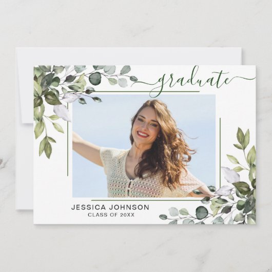 Eukalyptus Greeneration Graduation Party Einladung (Vorderseite)