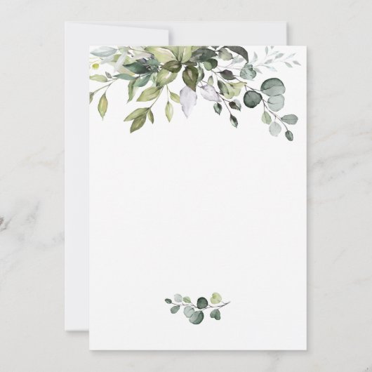 Eukalyptus Greeneration Graduation Party Einladung (Rückseite)