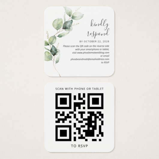 Eukalyptus Greenerding Website für Hochzeiten QR C (Vorne & Hinten)