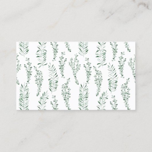 Eukalyptus Greenerding Website QR Code Card Visitenkarte (Rückseite)