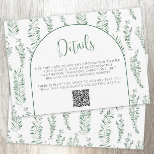 Eukalyptus Greenerding Wedding Details QR Code Kar RSVP Karte