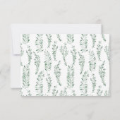 Eukalyptus Greenerding Wedding Details QR Code Kar RSVP Karte (Rückseite)