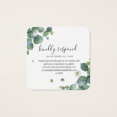 Eukalyptus Greenerding Wedding QR Code RSVP Card (Vorderseite)
