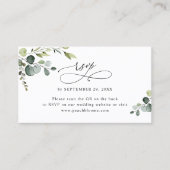 Eukalyptus Greenerding Wedding QR Code RSVP Karten (Vorderseite)