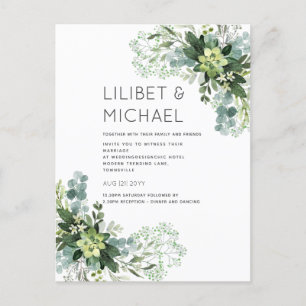 Eukalyptus Greenerenerage Foliage Wedding Postkarte