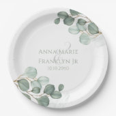 Eukalyptus Greenerenerdings Elegante Foliage Pappteller (Vorderseite)