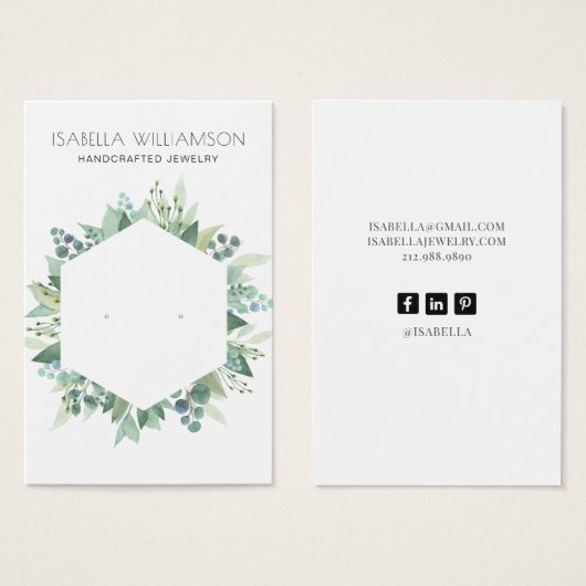 Eukalyptus Greenerenerity Frame Earring Juwelry Ca (Vorne & Hinten)